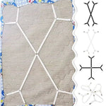 support drap lit noir blanc rayures horizontales perméable l'air fixations clips antidérapantes modernes variés