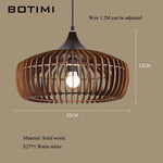 lampe suspendue bois naturel bambou moderne rustique salon chambre éclairage 220V 249 2000lm ans