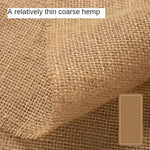 tissu jute toile grossière beige clair foncé rustique résistant bricolage couture nappe bordures