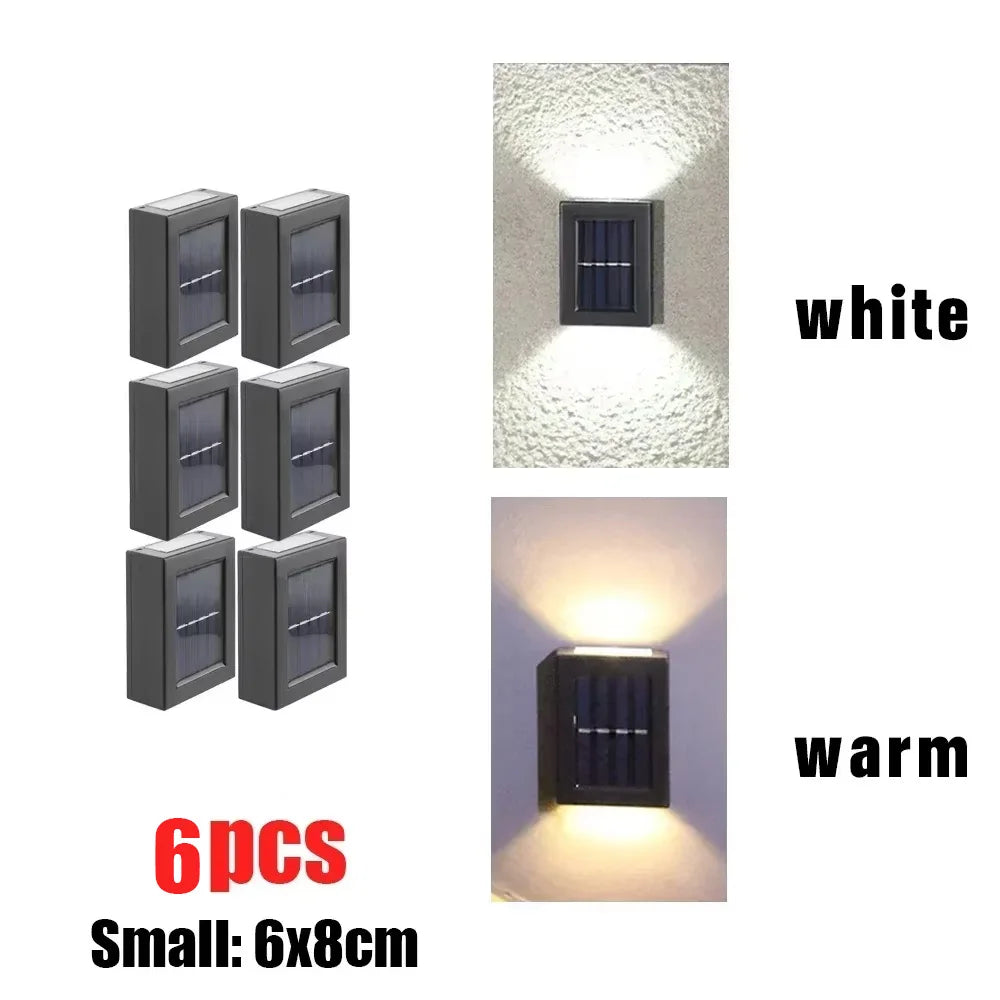 lumière solaire murale noire moderne ip65 led adhésif vis extérieure jardin balcon