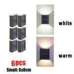 lumière solaire murale noire moderne ip65 led adhésif vis extérieure jardin balcon