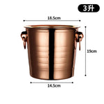 cuves glace acier inoxydable cuivre doré poignées métalliques classique moderne bar cocktails refroidissement 3l