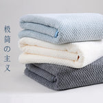 serviette bain microfibre bleu clair séchage rapide motif points adultes