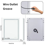 miroir lumineux moderne blanc mat anti buée éclairage led réglable tactile