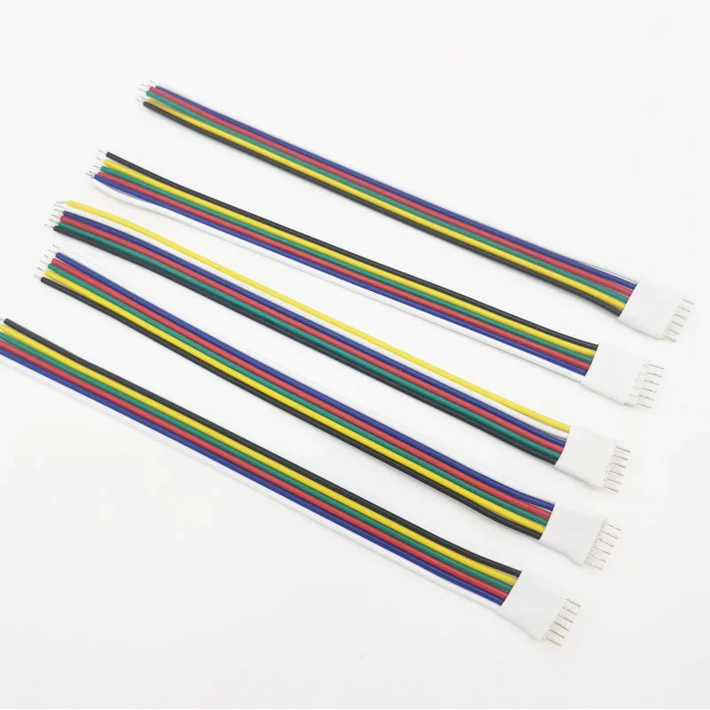 connecteurs électrique broches blancs moderne câbles 50cm RGBCCT LED sans soudure