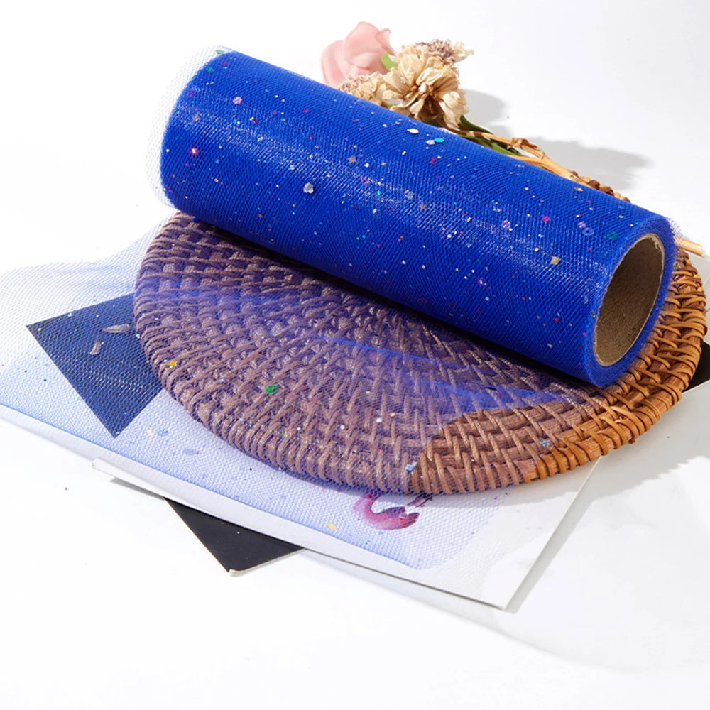 rubans tulle pailletés multicolores rose rouge vert bleu violet noir opaques festifs