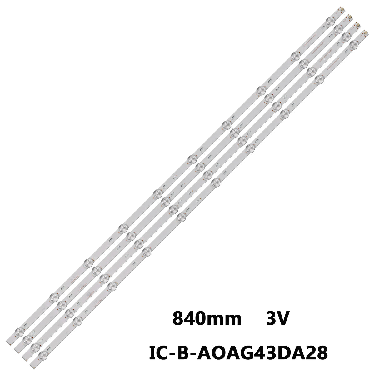 bande lumineuse led blanc moderne 840mm 3v opaques sans logo