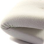 oreiller mousse mémoire forme fibre bambou imprimé blanc contour ergonomique zip voyage lit