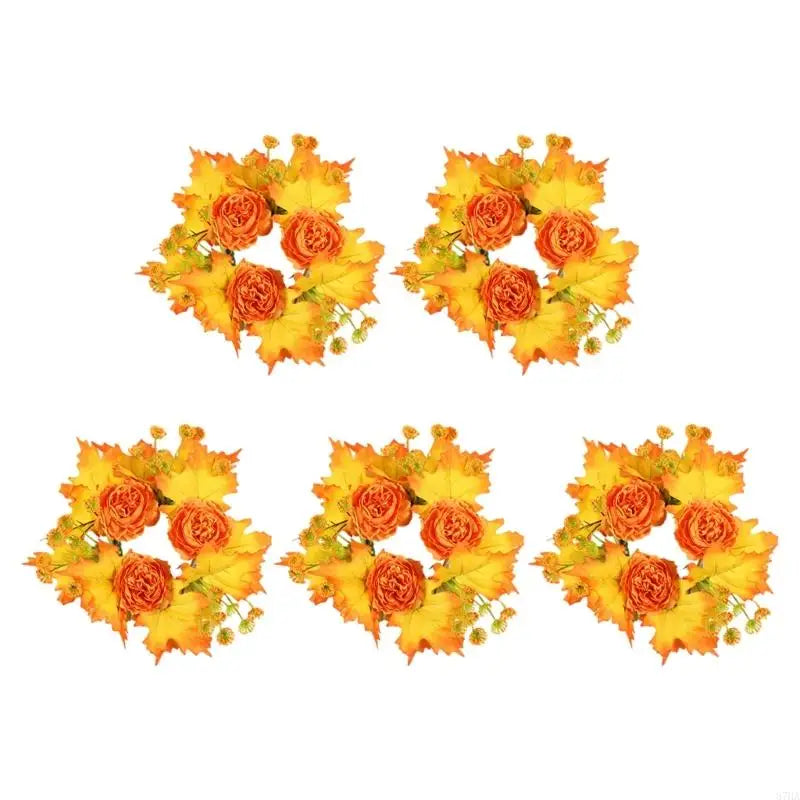 couronnes décoratives automnales fleurs artificielles feuilles rustiques mariage fiançailles