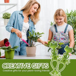 supports plantes forme grenouille vert texturé décoration jardin ludique enroulement tige plantes