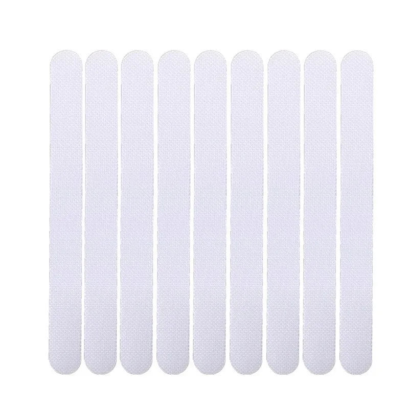 bandelettes adhésives antidérapantes blanc noir texture micro poreuse moderne adhésif respectueux environnement sécurité baignoire
