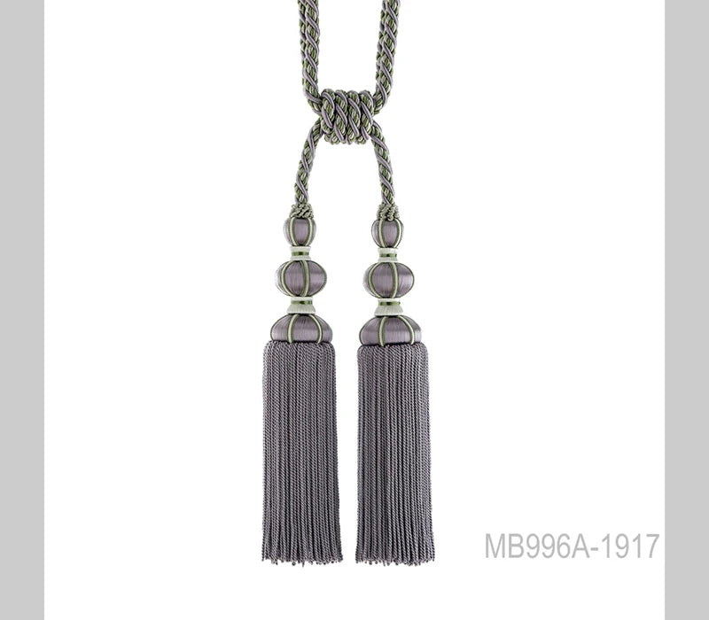 pompons rideau doré gris rose tissé brillant opaques classiques attache cordon maison