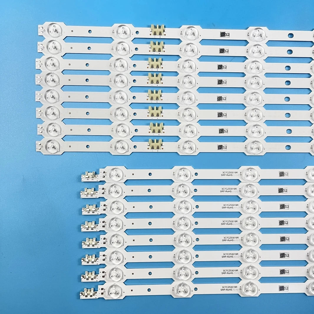 bande led rétro éclairage blanc moderne téléviseur fixations led rondes uniformes