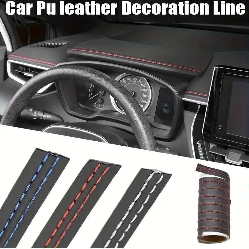 bande decorative adhésive polyuréthane noir rouge bleu blanc intérieur voiture