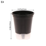 pots fleurs noirs blancs modernes couvercles perforés tailles diverses hydroponie jardinage