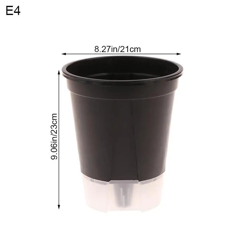 pots fleurs noirs blancs modernes couvercles perforés tailles diverses hydroponie jardinage