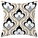 lot coussins décoratifs géométriques blanc noir beige canapé salon moderne polyester
