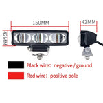 lampe led travail noire ip67 30w vis rouge câble moderne vehículo