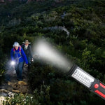 lampe torche pliable rechargeable led rouge bleu anti dérapante moderne résistante choc