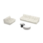 canapé blanc simili cuir moderne coussins 180 240 300 cm