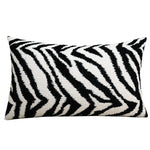 taies d'oreiller carrées rayées noires blanches modernes adhésives 45x45cm coton polyester