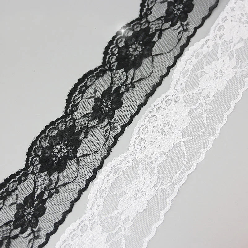 ruban dentelle fleurs bleu rose vert violet classique polyester translucide emballage décorationstituição