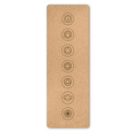 tapis yoga marron mandala om floral ethnique boho chic antidérapant écologique 183x58cm