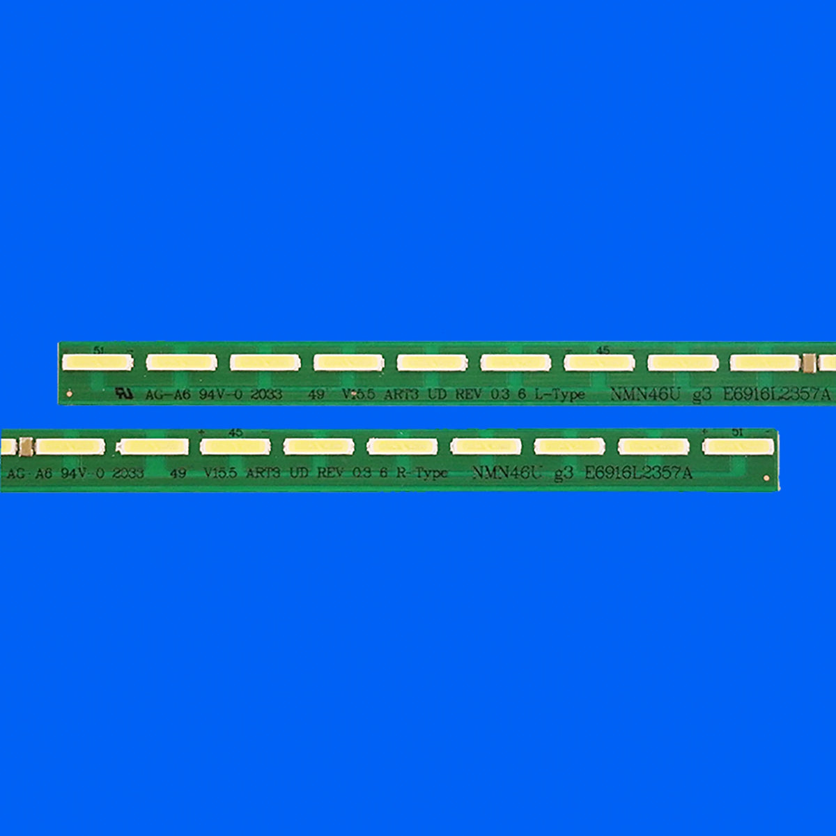 bande rétroéclairage led vert blanc bleu adaptée 49uf7700 uh600v connecteurs dorés adhésifs imprimé circuits