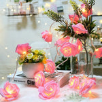 guirlandes lumineuses noel flocons roses multicolore decoration intérieure festive led blanc rose