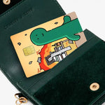 protection carte bancaire autocollant dessin animé crocodile motifs abstraits waterprooche réutilisable