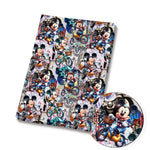 tapis patchwork personnages dessins animés toy story disney princess lion king mickey mouse bleu
