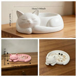 support bijoux chat forme moderne rose blanc doux mignon rangement boîte bijoux contenant bague
