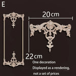 ornement mural bois blanc sculpture baroque fleurs motif classique décoration maison ancien décor