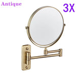 miroir cosmétique noir moderne bras articulé pouces rond sans texte