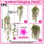 plantes suspendues artificielles fleurs vert rose blanc modernes extérieures