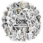 adhésifs statuettes relief classiques blancs waterproof bagages scrapbooks deco étanches adultes modernes