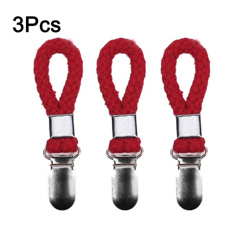clips serviettes corde tressée acier inoxydable moderne beige blanc noir rouge vert olive