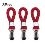 clips serviettes corde tressée acier inoxydable moderne beige blanc noir rouge vert olive
