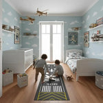 tapis sol motif route couleur noire blanche rouge jaune bleue moderne entrée chambre prièreextérieur