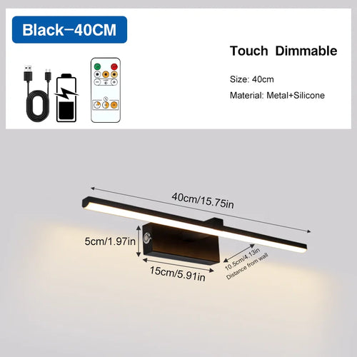 lampe led rechargeable sans fil noir moderne télécommande minimaliste contemporaine