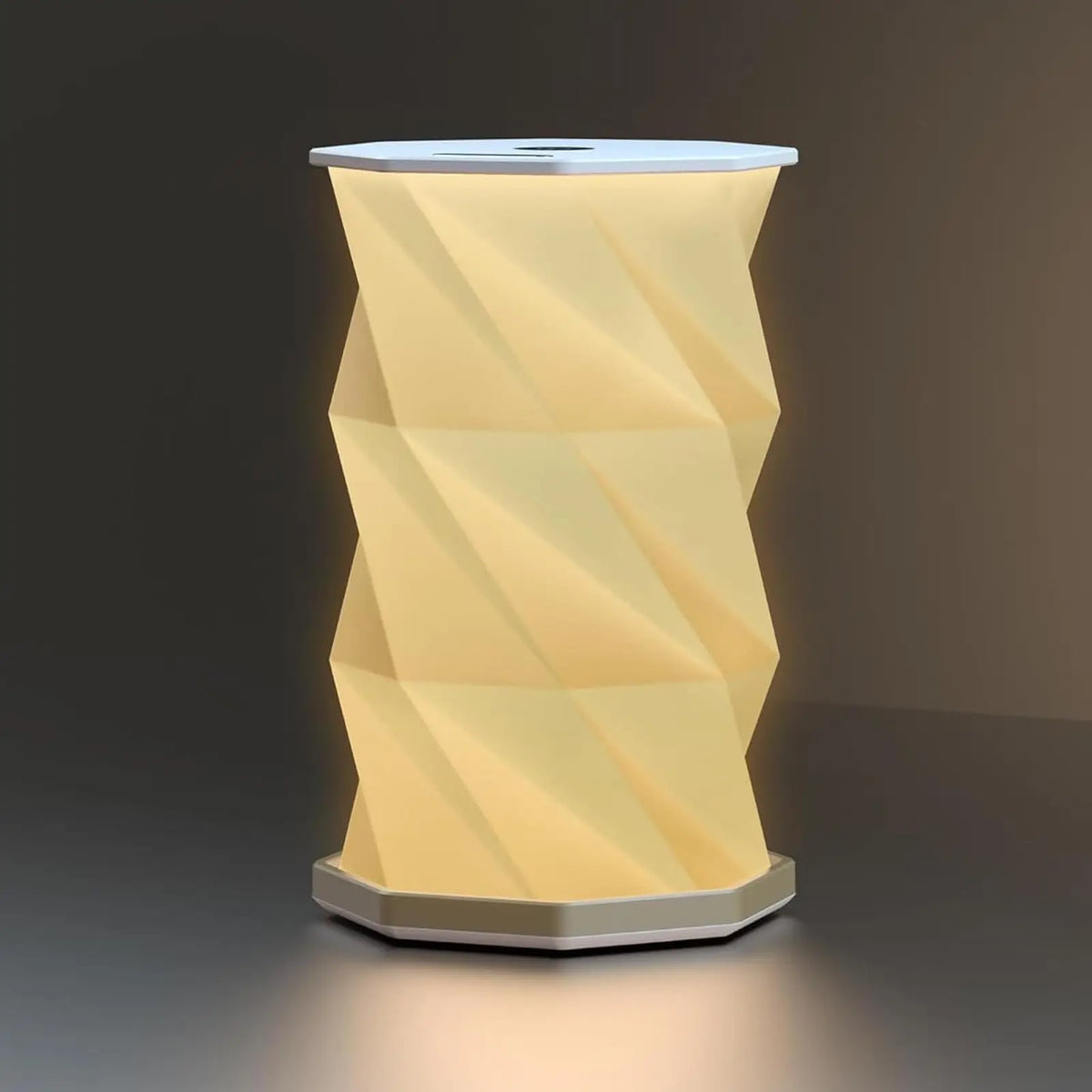 lampe table led rechargeable blanc doré origami minimaliste contemporain infinite dimming touch switch