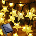 guirlande lumineuse solaire extérieure 5m 20leds 6.5m 30leds 9.5m 50leds multicolore étoiles moderne