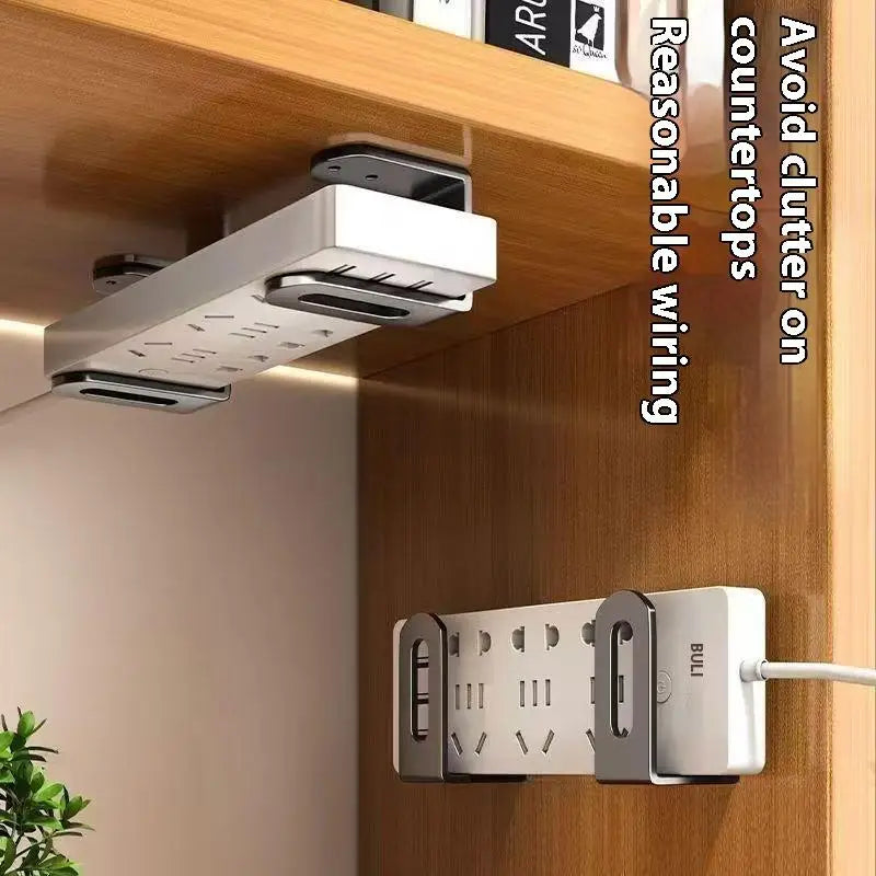 support livre moderne adhésif blanc multi prise murale minimalistemodele fixe routeur wifi gain place