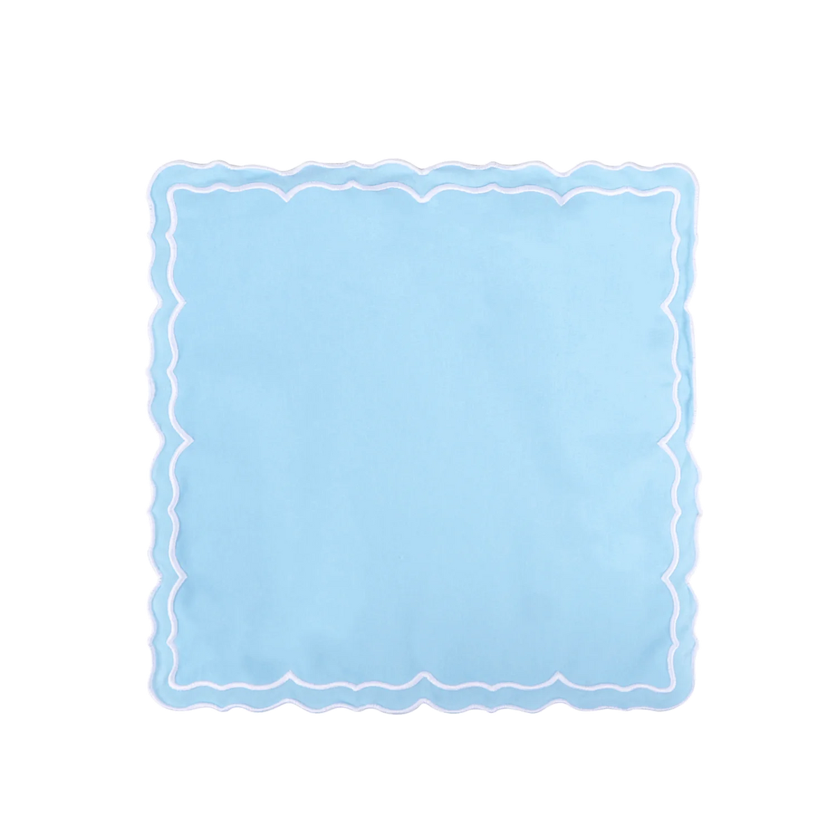 serviette table coton brodée bordure ondulée moderne décoration banquet mariage