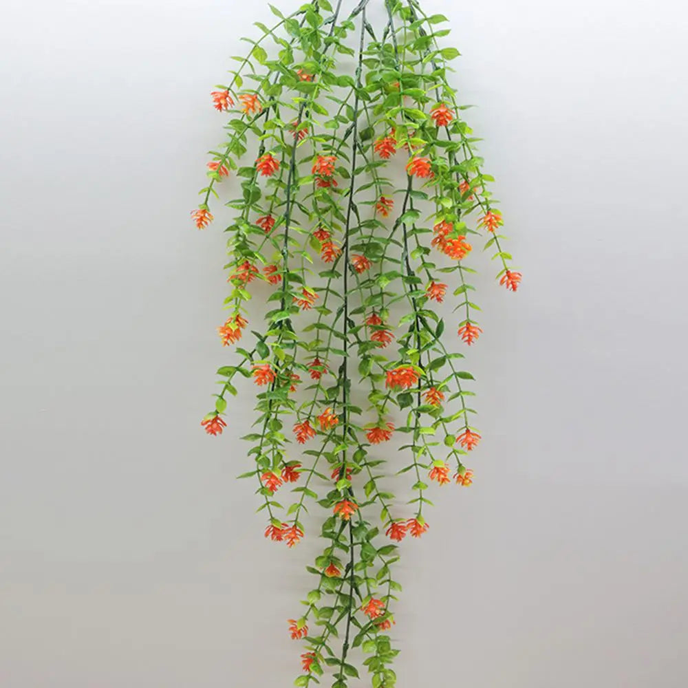 plantes suspendues artificielles fleurs vert rose blanc modernes extérieures