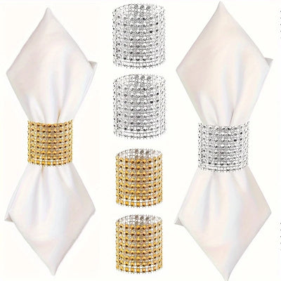 Rond de serviette doré brillant forme biscuit