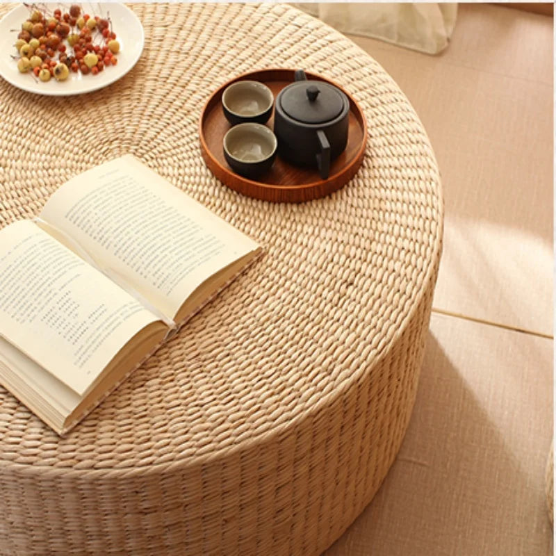 tabouret tressé paille mousse mémoire forme rond bébé moderne anti décubitus diamètre 40 50