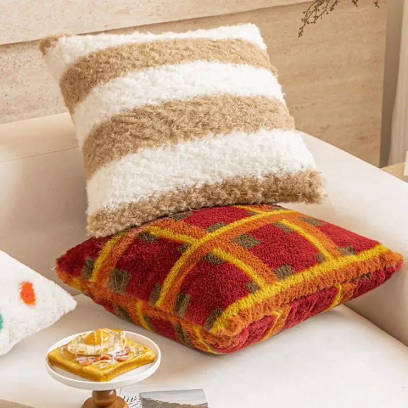housse coussin polyester multicolore motifs automne décoration intérieure moderne 45x45cm 30x50cm