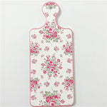 planche découper céramique vintage fleurs roses motifs géométriques blanc roseclair