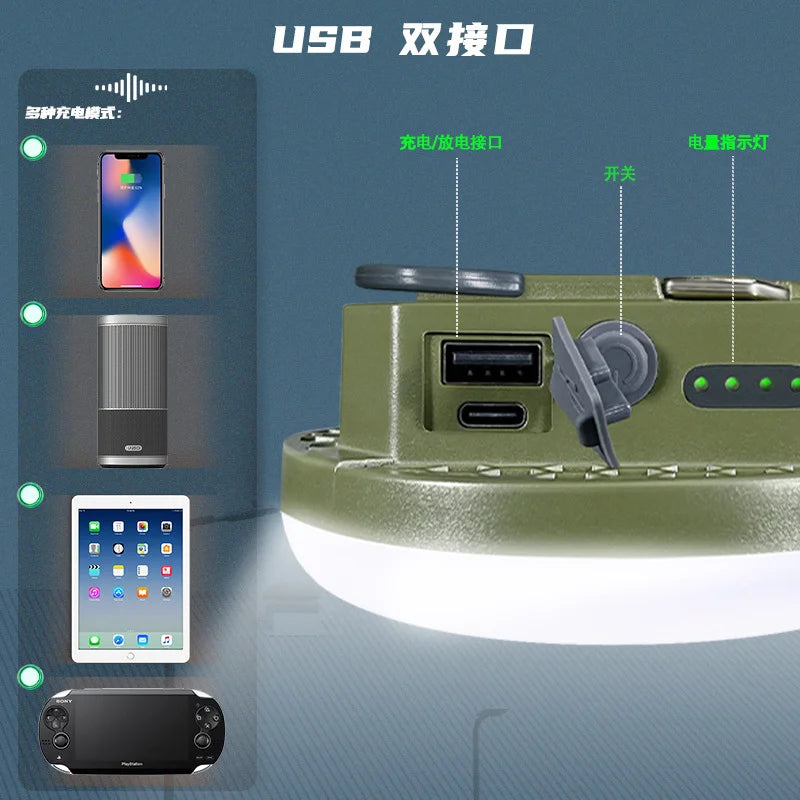 lampe led rechargeable bleu vert jaune moderne pratique clips usb type